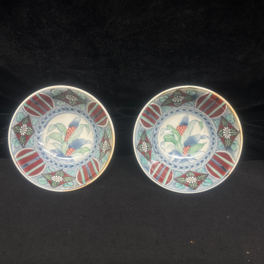 佐藤走波 染錦花紋 鉢2客セット