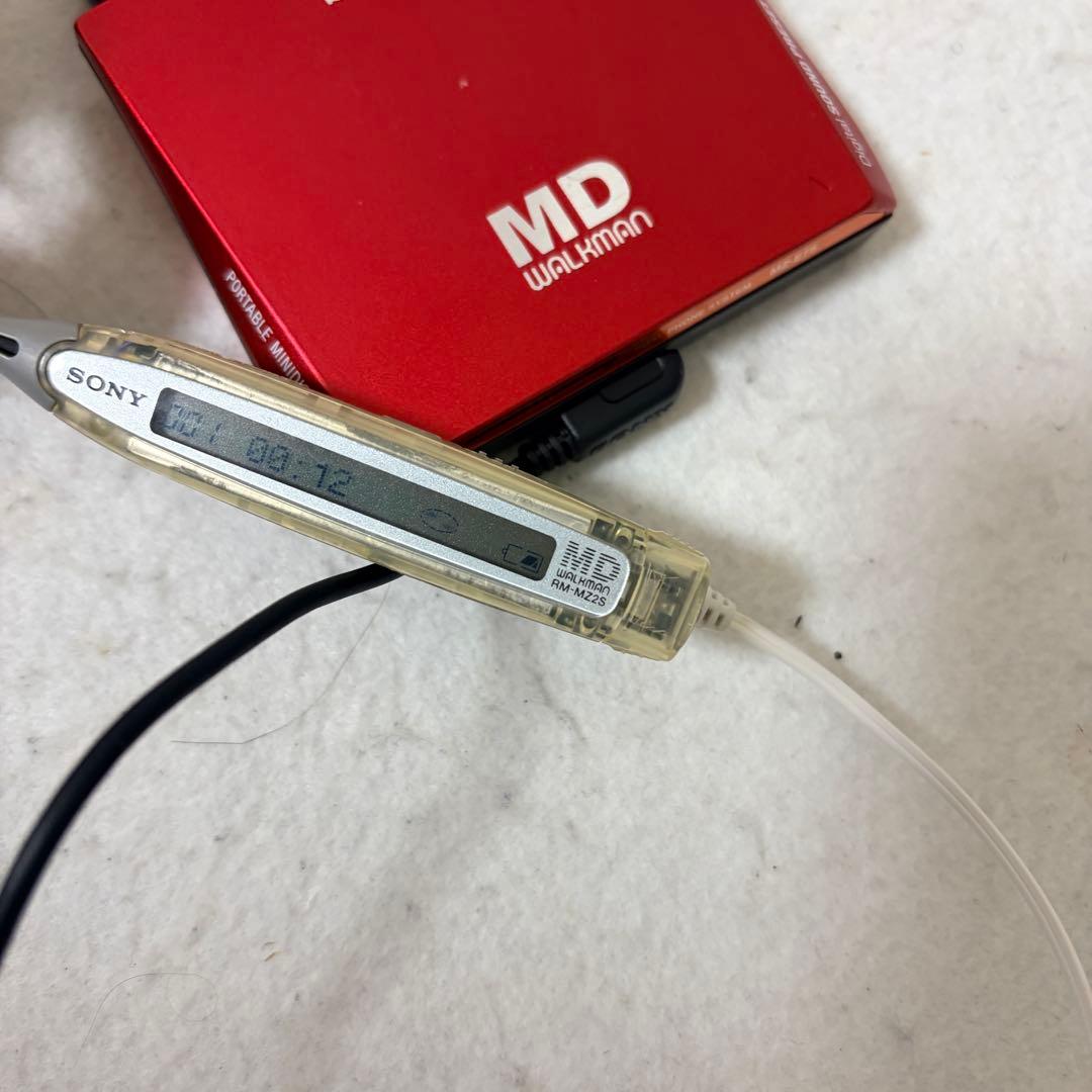 SONY MZ-E75 MD WALKMAN ウォークマン 赤 レッド 動作品