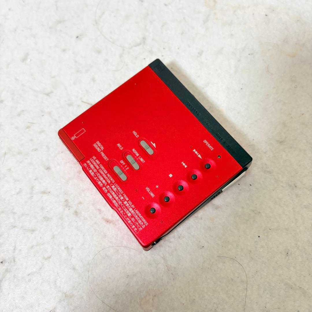 SONY MZ-E75 MD WALKMAN ウォークマン 赤 レッド 動作品