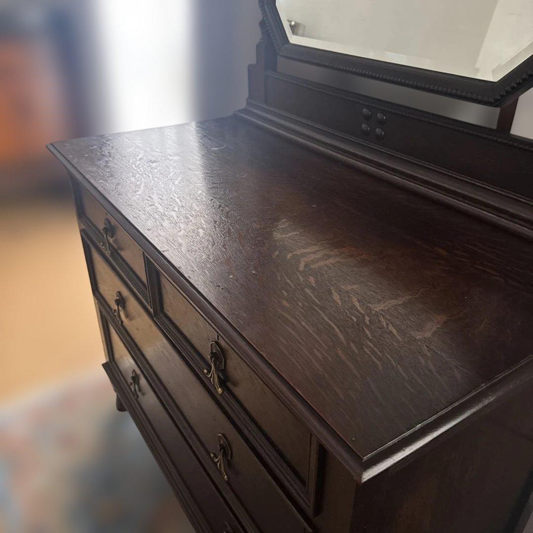 あき坊　取り置き イギリスアンティーク　木製ダークブラウンドレッサー