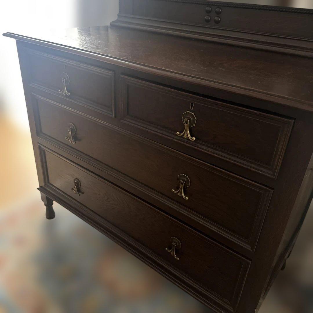 あき坊　取り置き イギリスアンティーク　木製ダークブラウンドレッサー