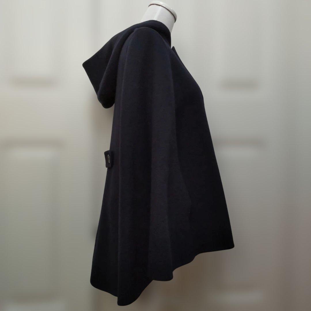 ブルーレーベル ダブルブレスト ケープコート ポンチョ リバーシブル 38