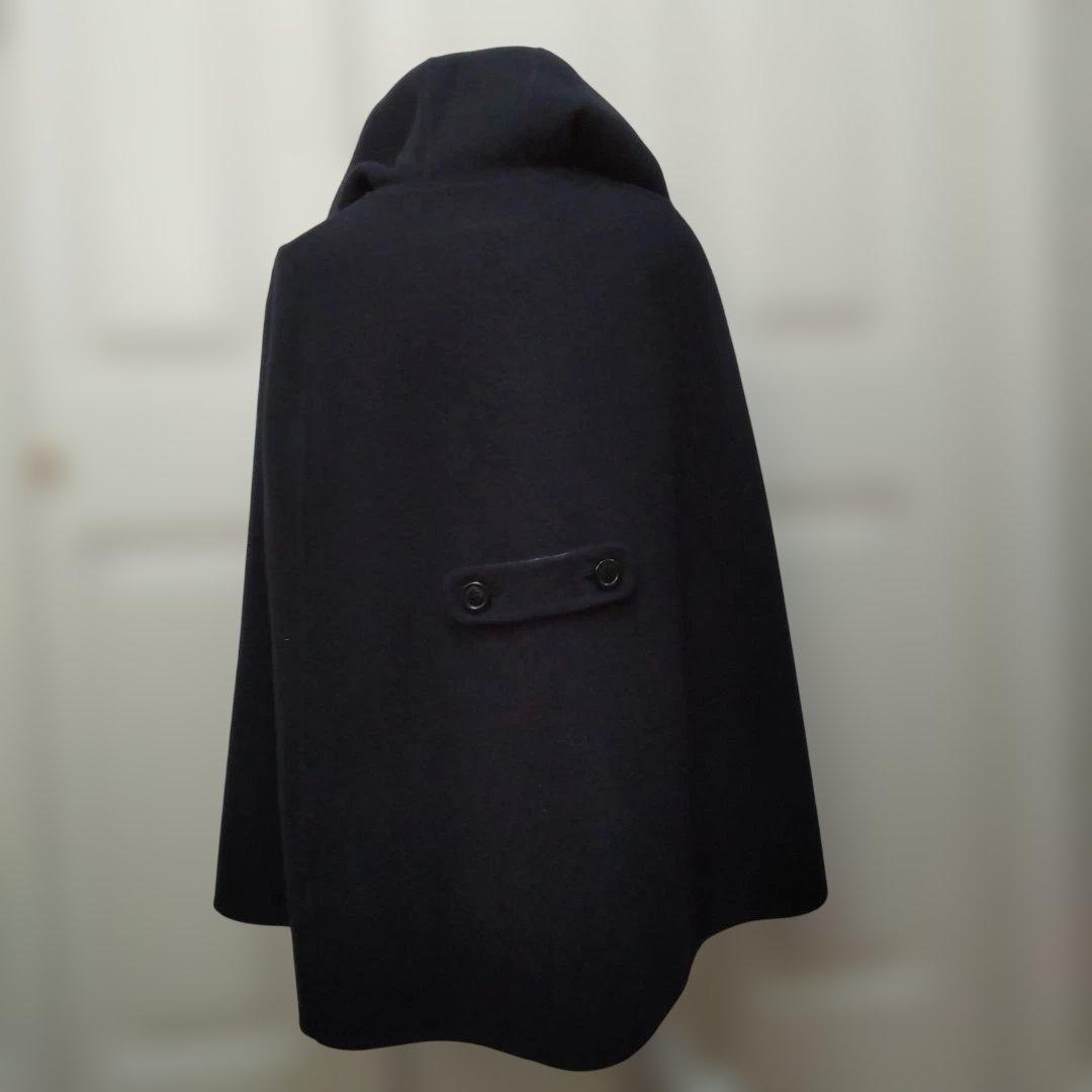 ブルーレーベル ダブルブレスト ケープコート ポンチョ リバーシブル 38