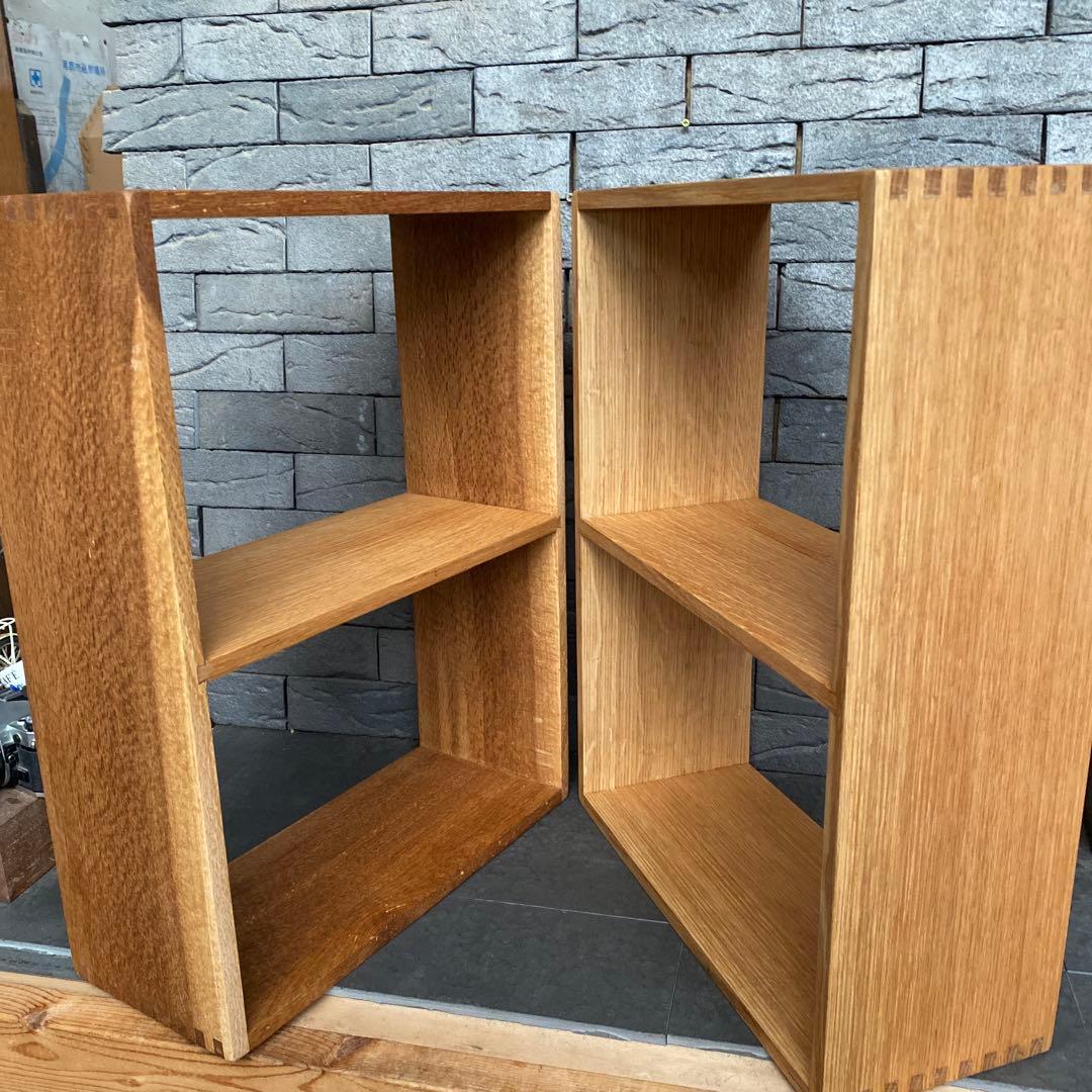ナチュラルウッドオープンシェルフ 2セット　ホワイトオーク　オーダー品