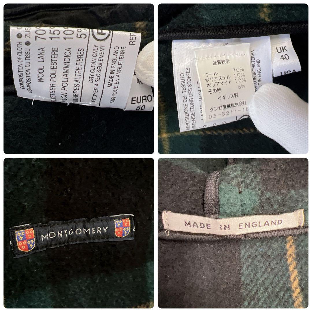 美品✨イギリス製 モンゴメリー ダッフルコート ウール ショート丈 ネイビー
