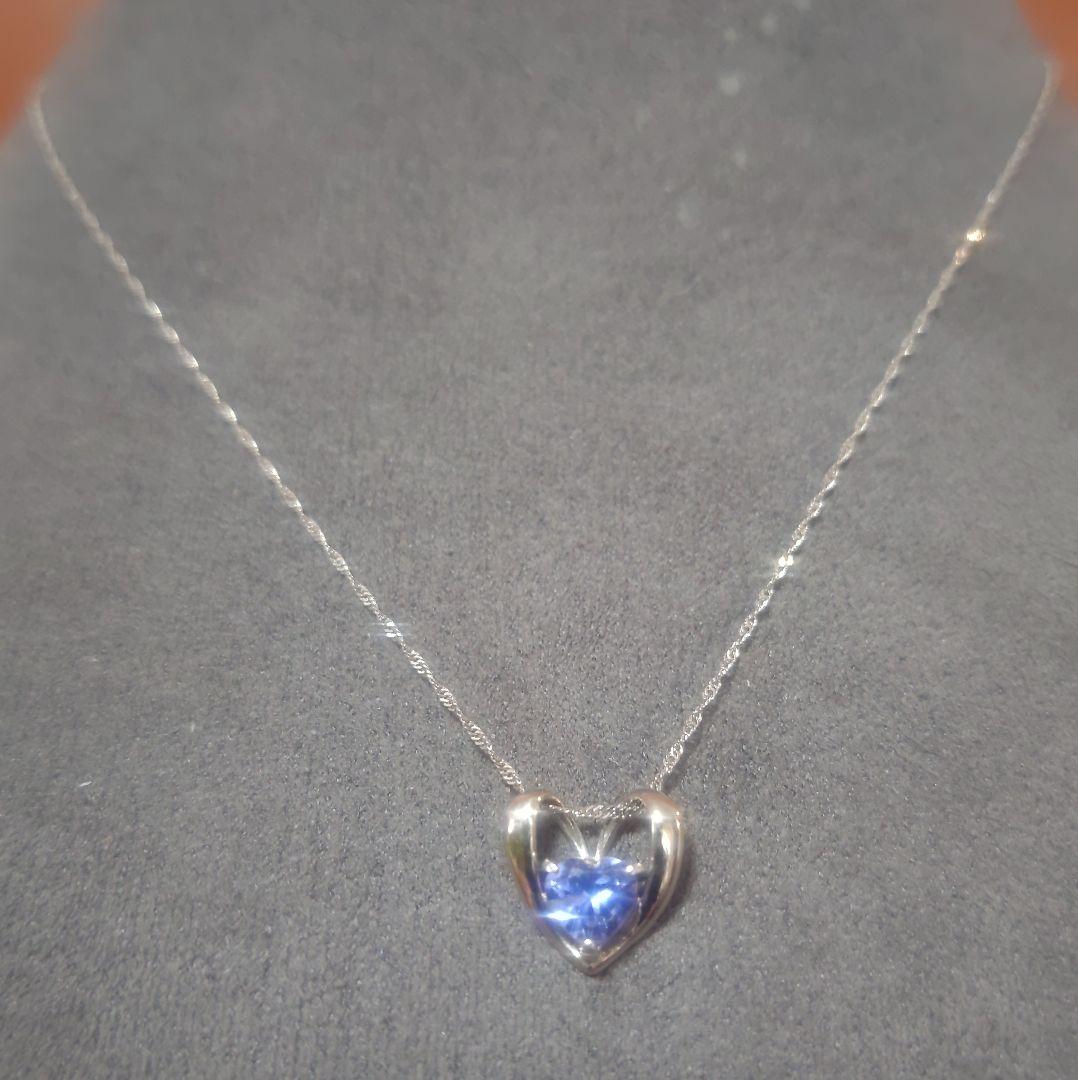 pt900 タンザナイト ハートチャーム