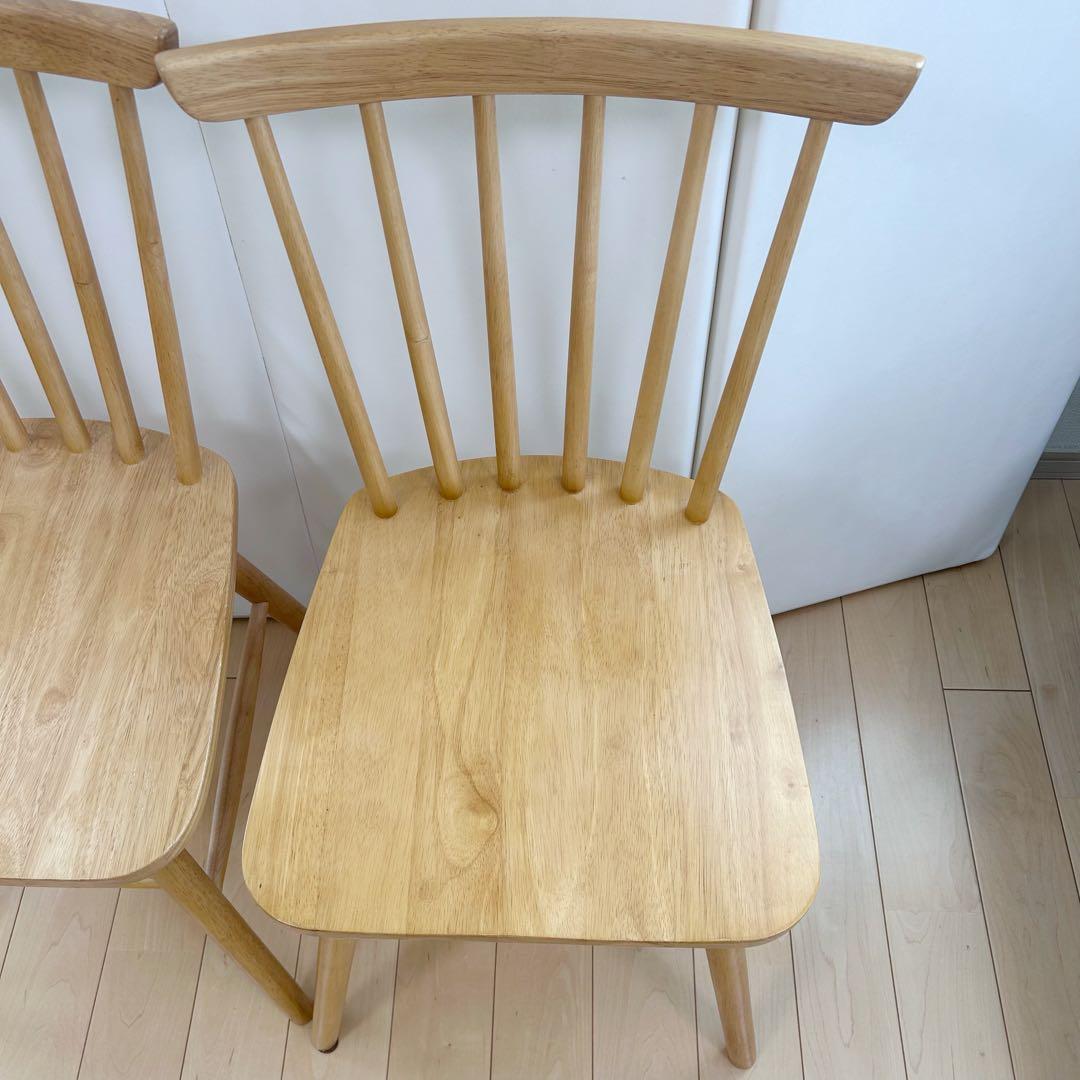 ダイニングチェア　天然木　ウィンザーチェア　ハイバック　貫構造　北欧