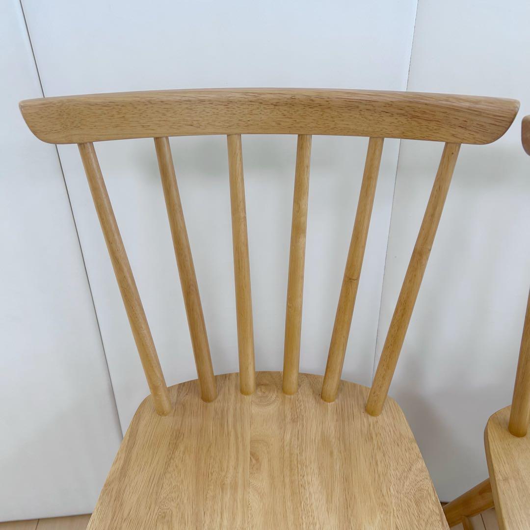 ダイニングチェア　天然木　ウィンザーチェア　ハイバック　貫構造　北欧