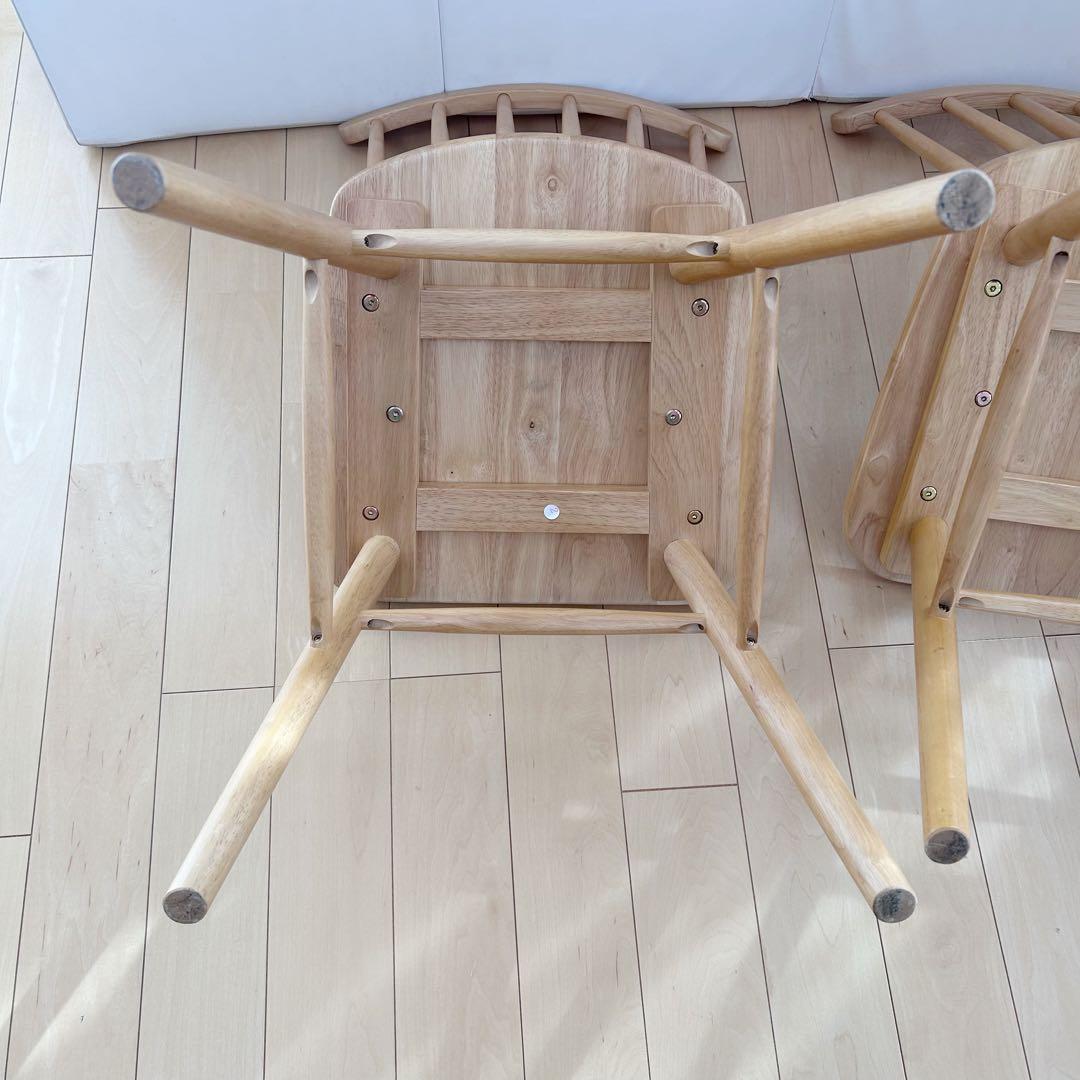 ダイニングチェア　天然木　ウィンザーチェア　ハイバック　貫構造　北欧