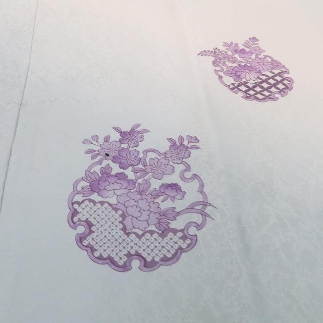 新品 ほていや謹製 雪輪 着物“洒落ごころ”正絹 仕付け糸付 絵羽襦袢 4775