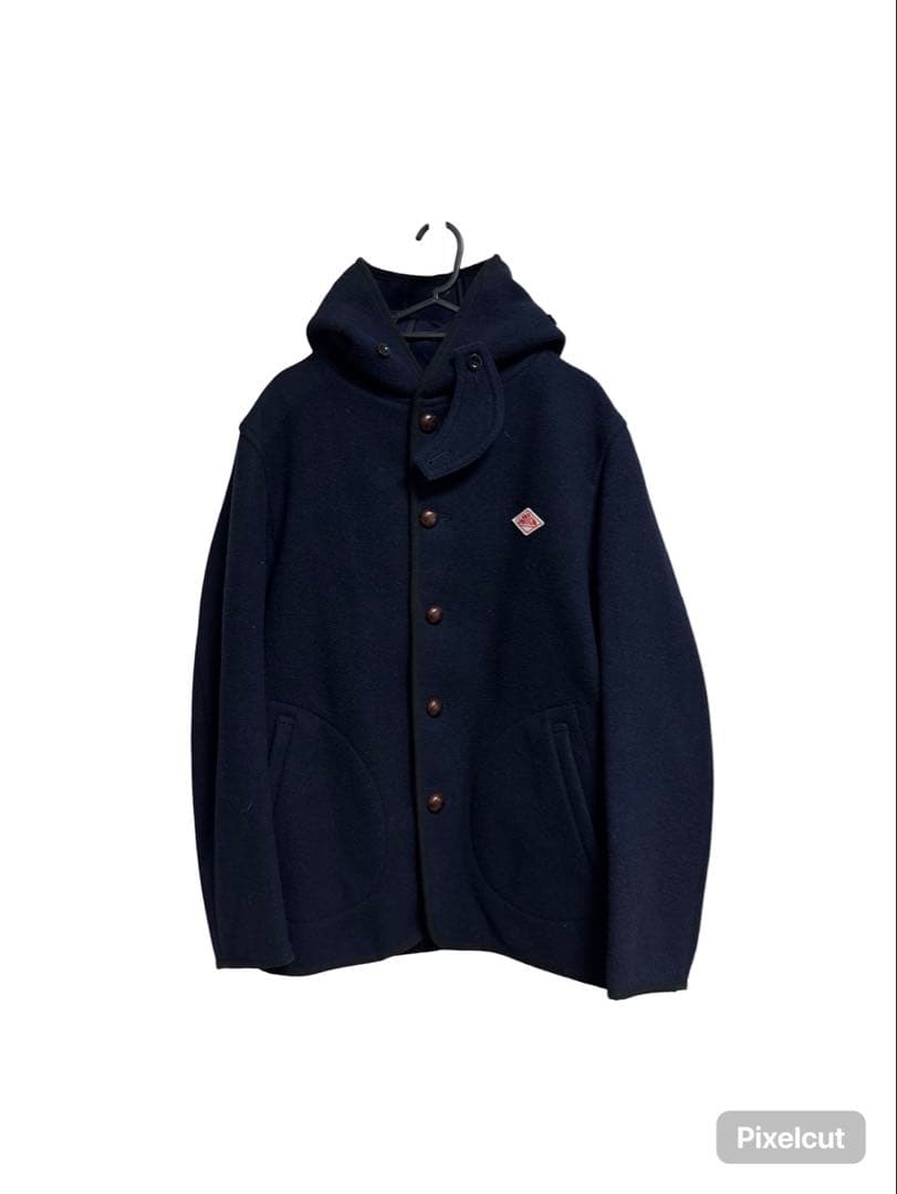 コ*ロ様 DANTON フード付きネイビーウールコート サイズ42