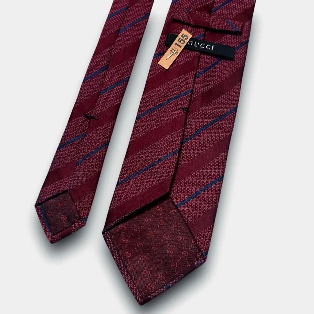 良品✨GUCCI ネクタイ　グッチ　ジャガード　刺繍　ロゴ　かっこいい　【B】