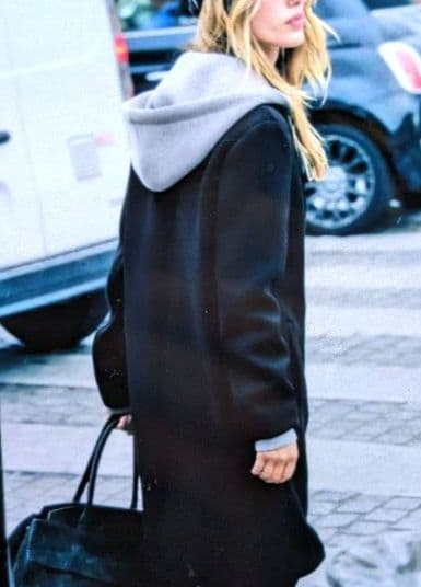 ZARA　コントラストフードコート　　2way　ロングコート　美品　完売