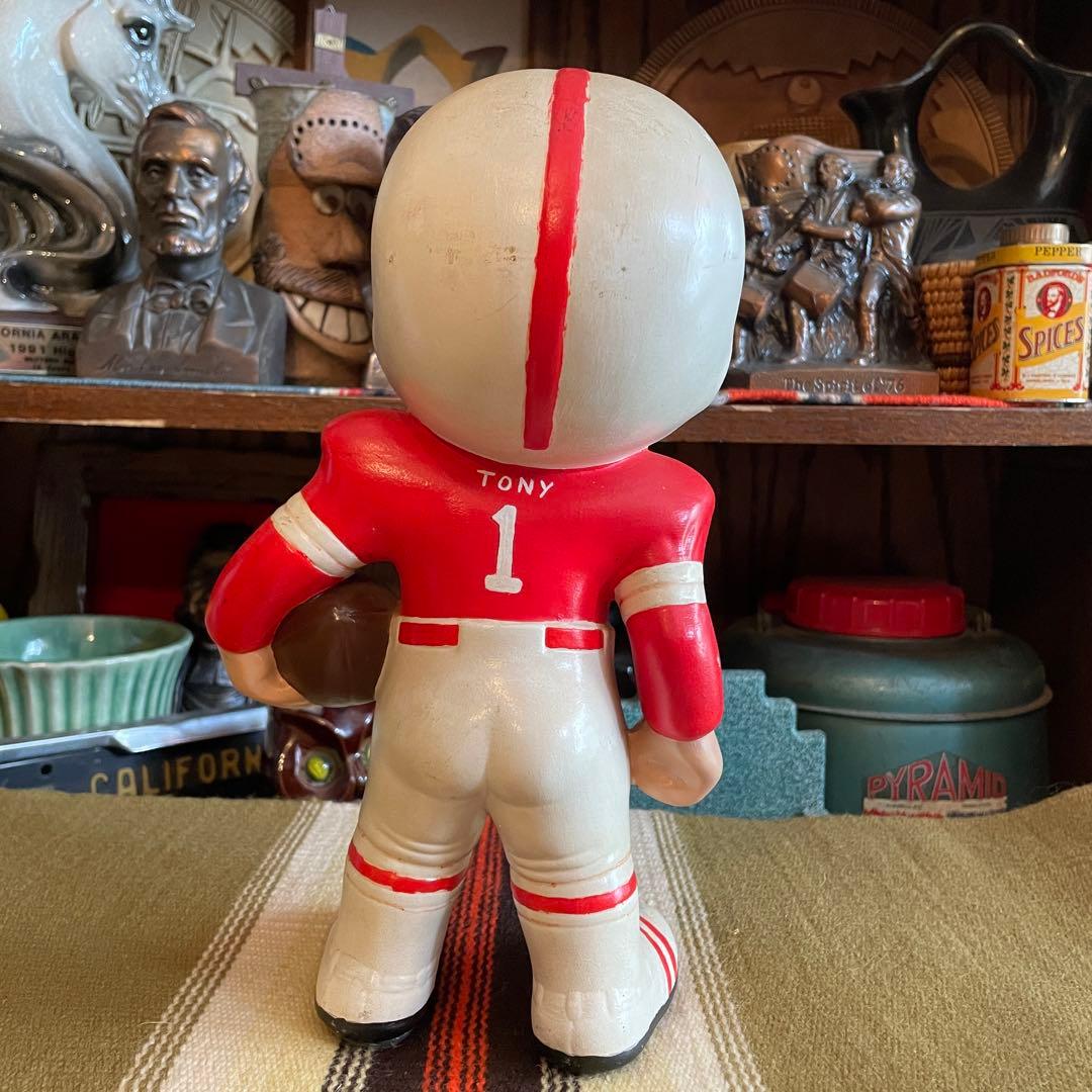 希少品！70s〜アメリカアンティーク　アメフト少年置物　USAヴィンテージNFL