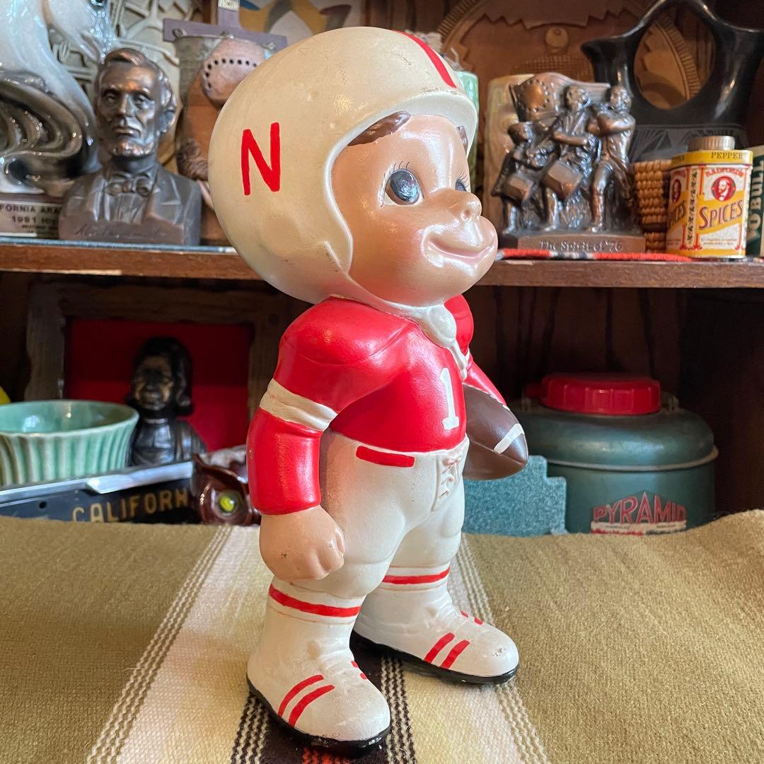 希少品！70s〜アメリカアンティーク　アメフト少年置物　USAヴィンテージNFL