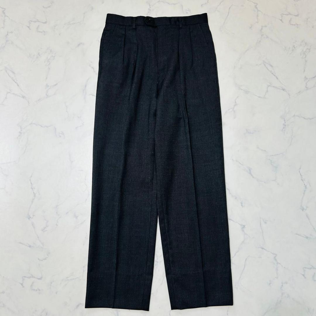 【美品】ポールスミス イタリア生地チェルッティ スーツ セット ダークグレー M