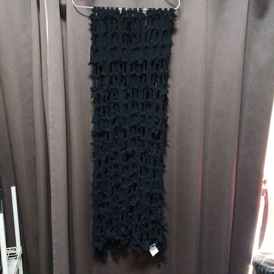 GroundY ウール100% マフラー、 ストール BLACK