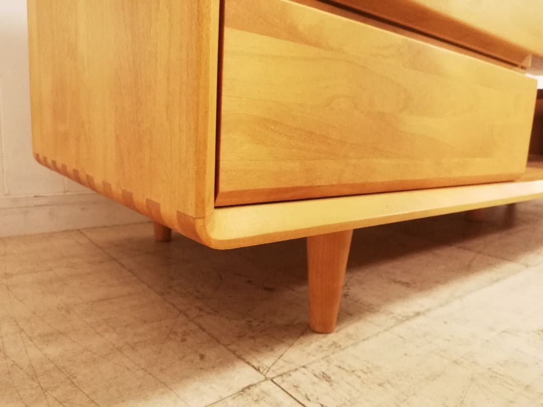 モデルルーム展示品 朝日木材加工 ACTUS BOSCO チェリー無垢 テレビ台