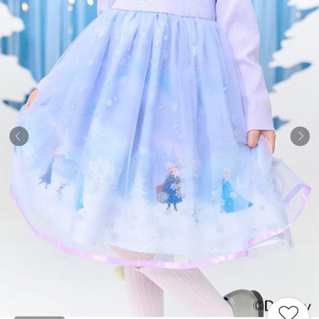 メゾピアノ アナと雪の女王 エルサ ドッキングワンピース 2025