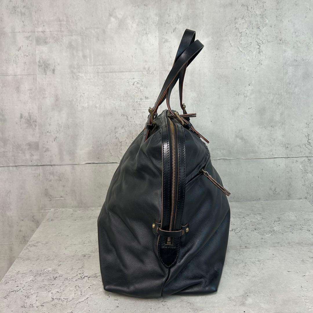 PIC HALEINE ボストンバッグ 牛革 ヌメ革 レザー ブラック