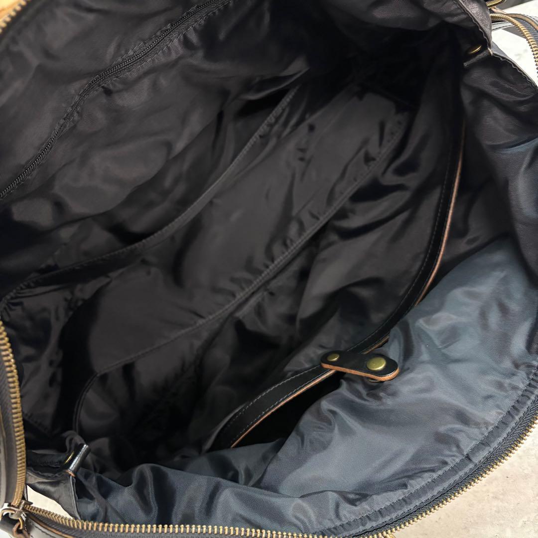 PIC HALEINE ボストンバッグ 牛革 ヌメ革 レザー ブラック