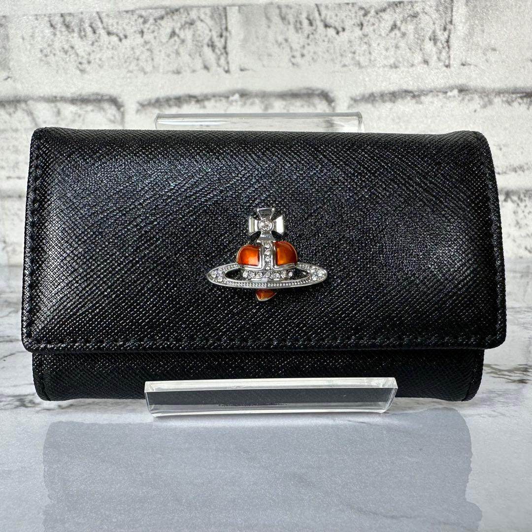 未使用に近い✨ヴィヴィアンウエストウッド ディアマンテ キーケース 4連 箱付き