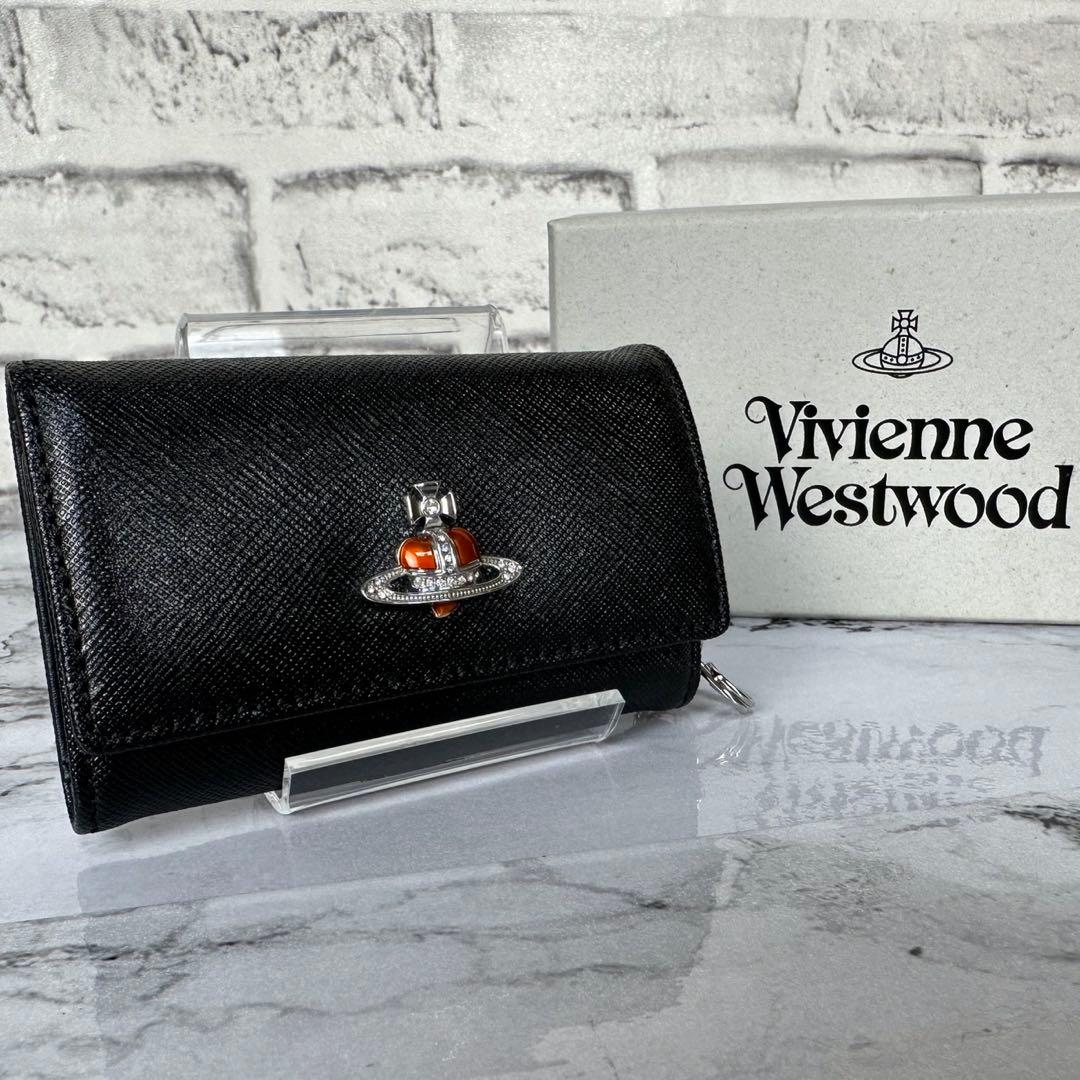 未使用に近い✨ヴィヴィアンウエストウッド ディアマンテ キーケース 4連 箱付き