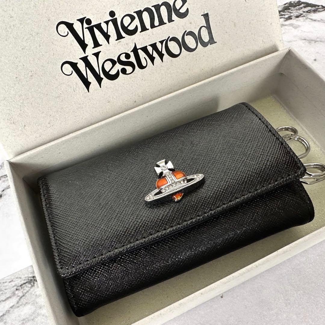 未使用に近い✨ヴィヴィアンウエストウッド ディアマンテ キーケース 4連 箱付き