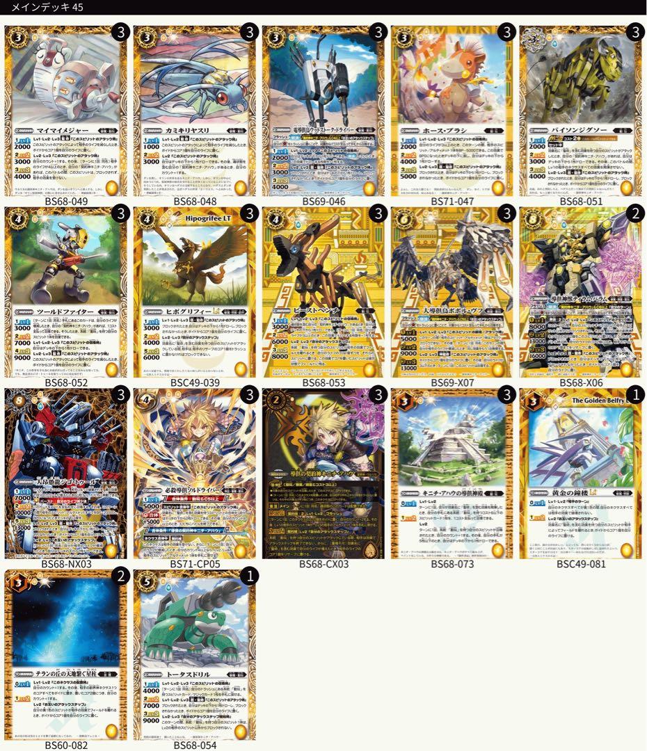 動玩 キニチ デッキパーツセット 45枚 シークレット