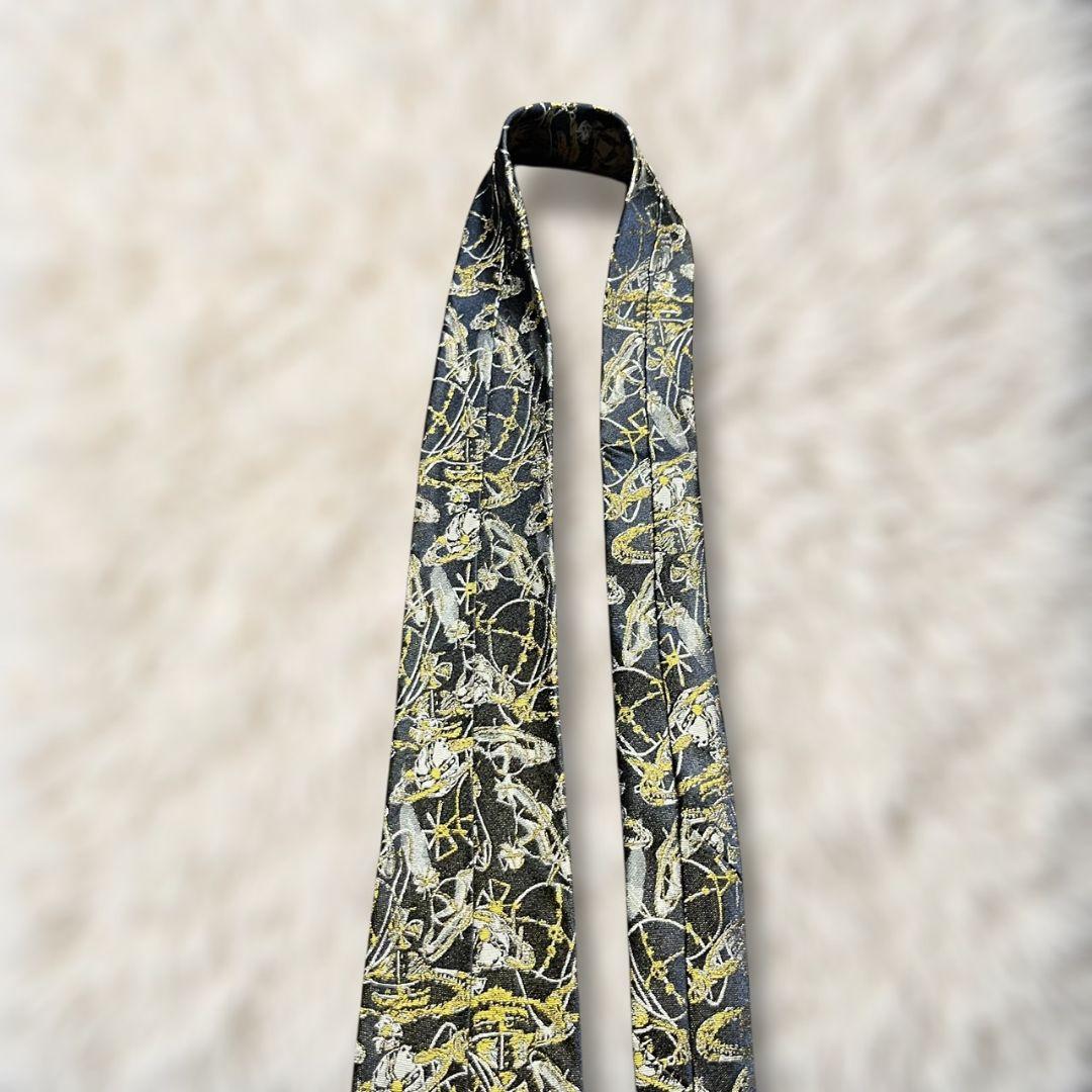 【美品✨】ヴィヴィアンウエストウッド 総柄 オーブ柄 ジャガード 暗濃紺黄白