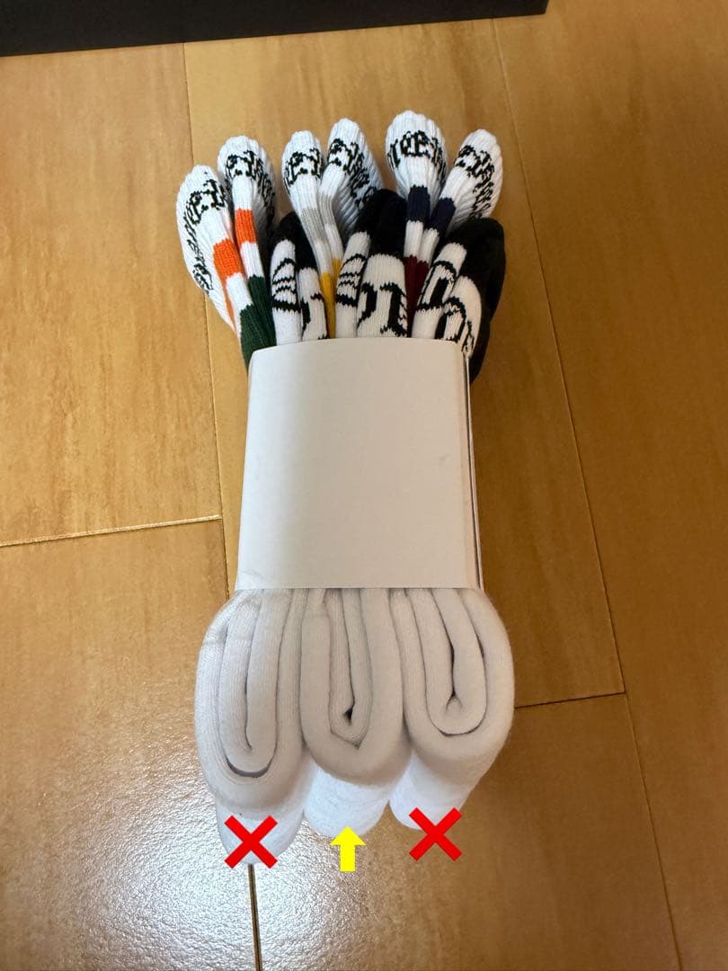 正規品 CHROME HEARTS ストライプソックス バラ売り クロムハーツ