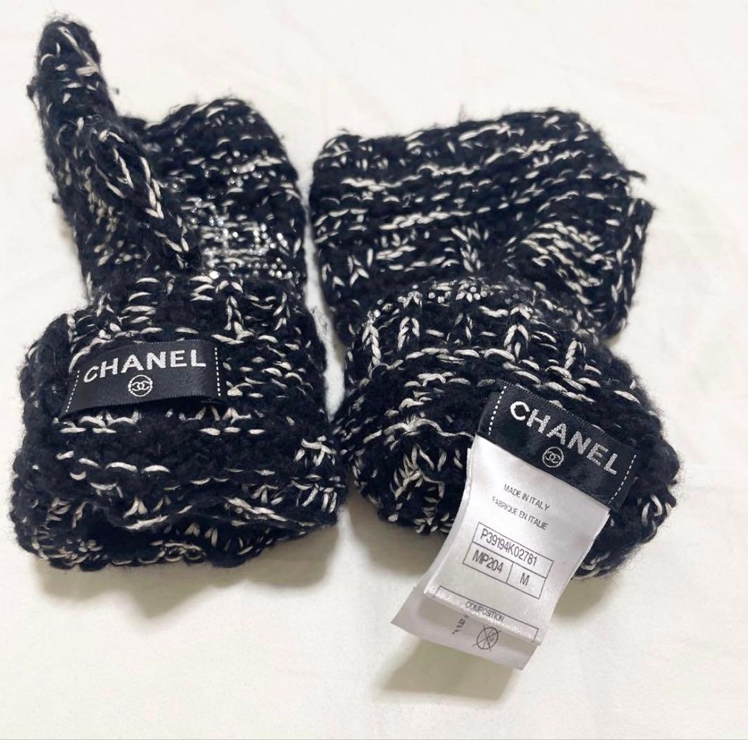 CHANEL 正規品 11A ニット3点セット 伊製　シャネル マフラー 帽子