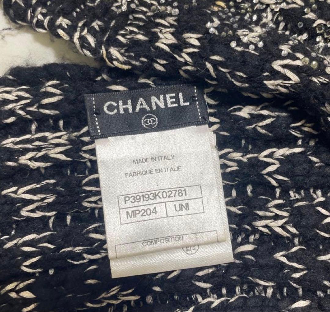 CHANEL 正規品 11A ニット3点セット 伊製　シャネル マフラー 帽子