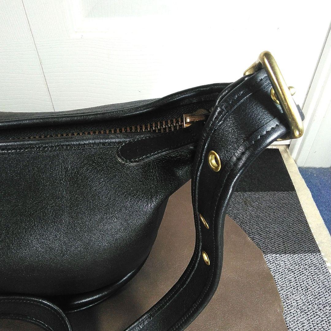 ❮USA製❯オールドCOACHレザーバケット型ショルダーバッグ