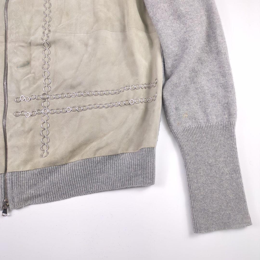 FABIANA FILIPPI レザー シルクニット ノーカラージャケット 高級