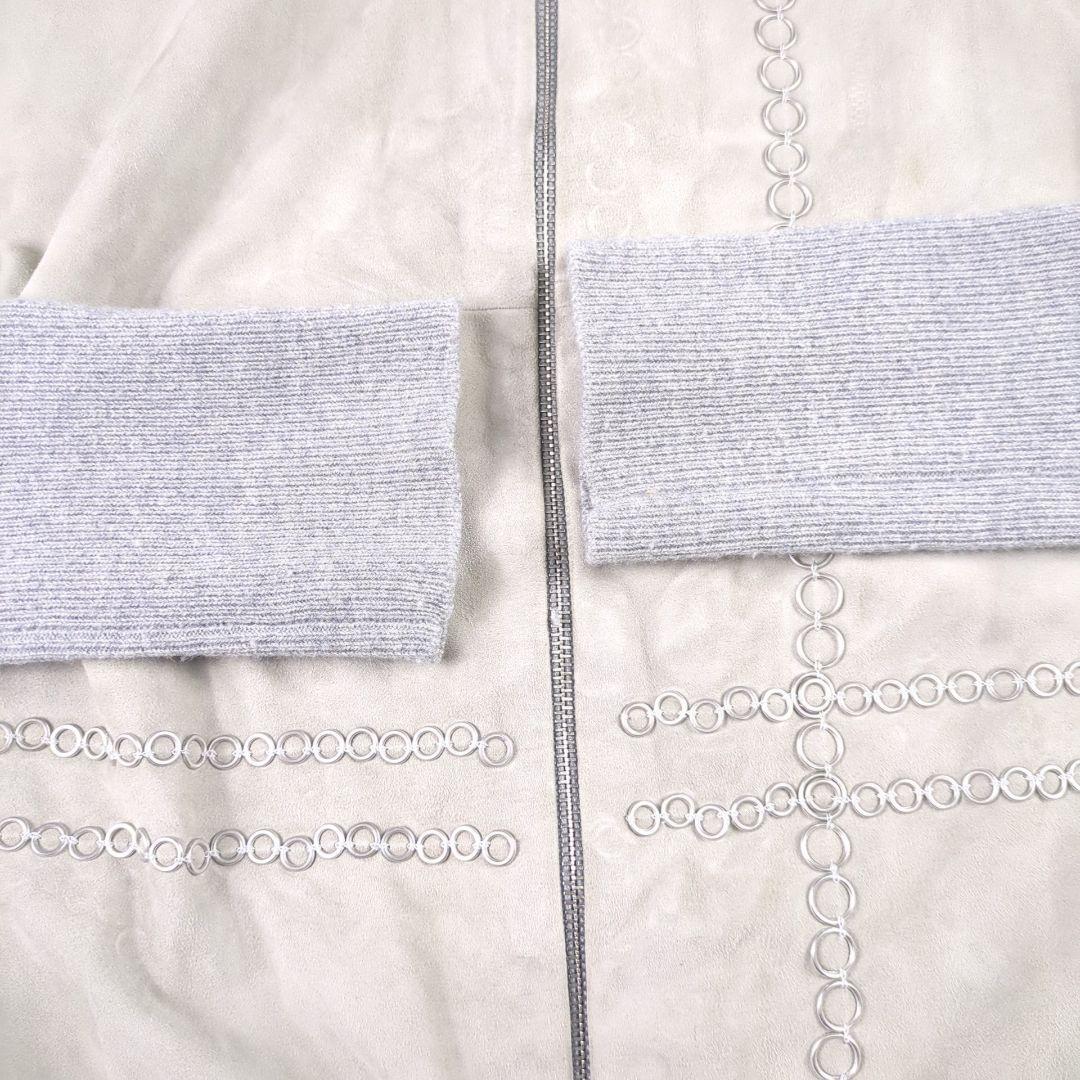 FABIANA FILIPPI レザー シルクニット ノーカラージャケット 高級