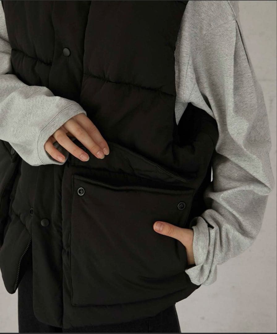 LA PEAU DE GEM ボンバーベスト　ブラック