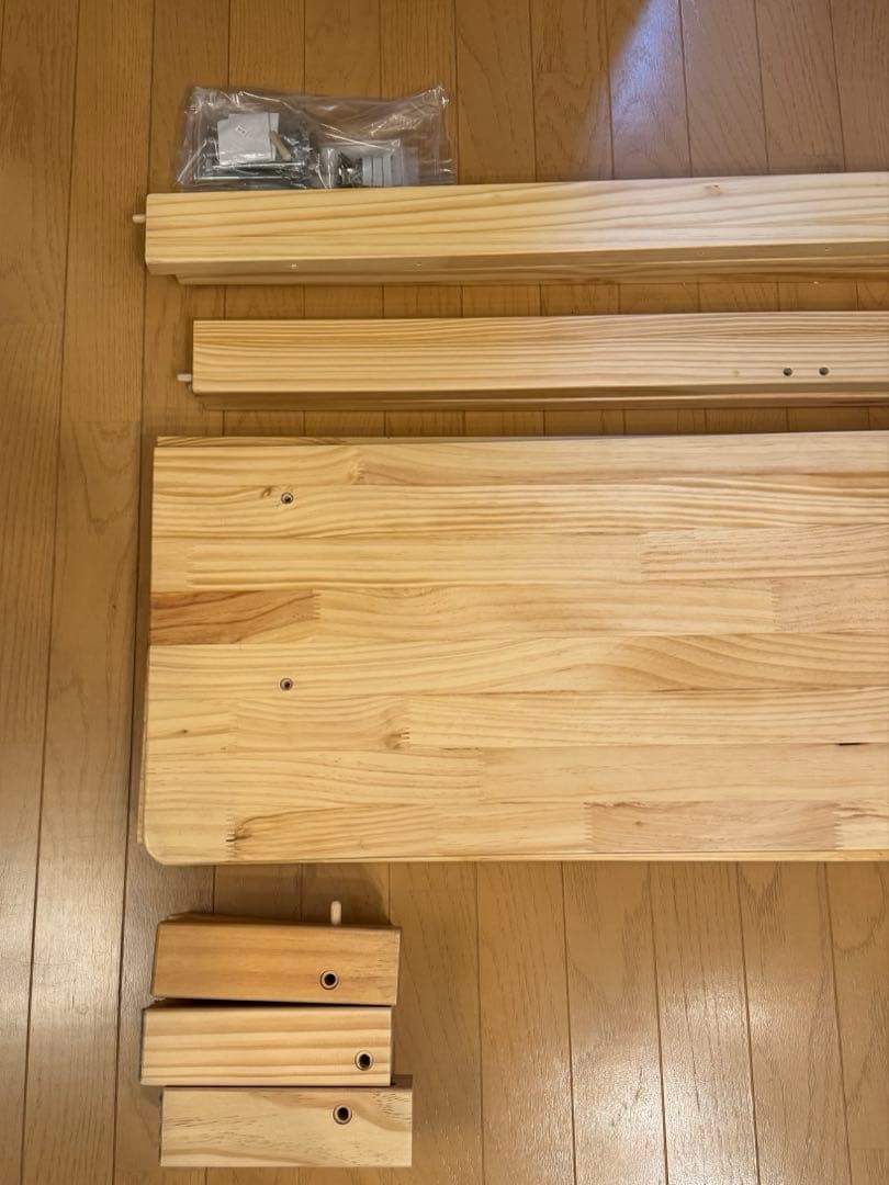 【本日まで】　LOWYA [セミダブル] すのこベッドロータイプ