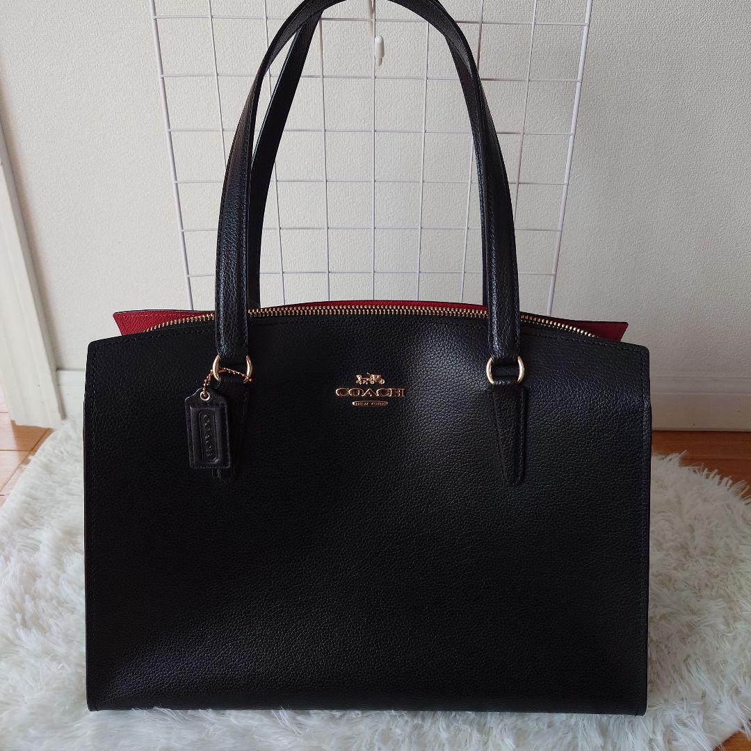 ✨極美品✨COACH 黒 レザー トートショルダーバック通勤 C4078