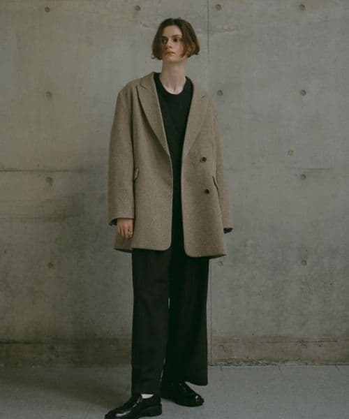 エトレトウキョウ ピークドラペルウールジャケット 秋冬 オーバーサイズ
