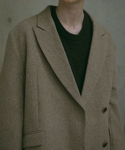 エトレトウキョウ ピークドラペルウールジャケット 秋冬 オーバーサイズ