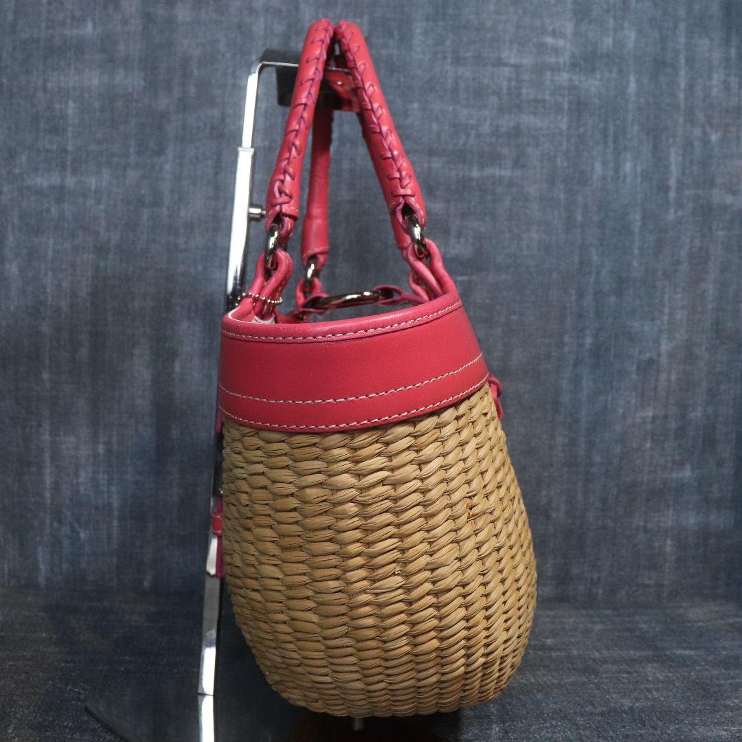 バッグ COACH SOHO basket tote bag pink