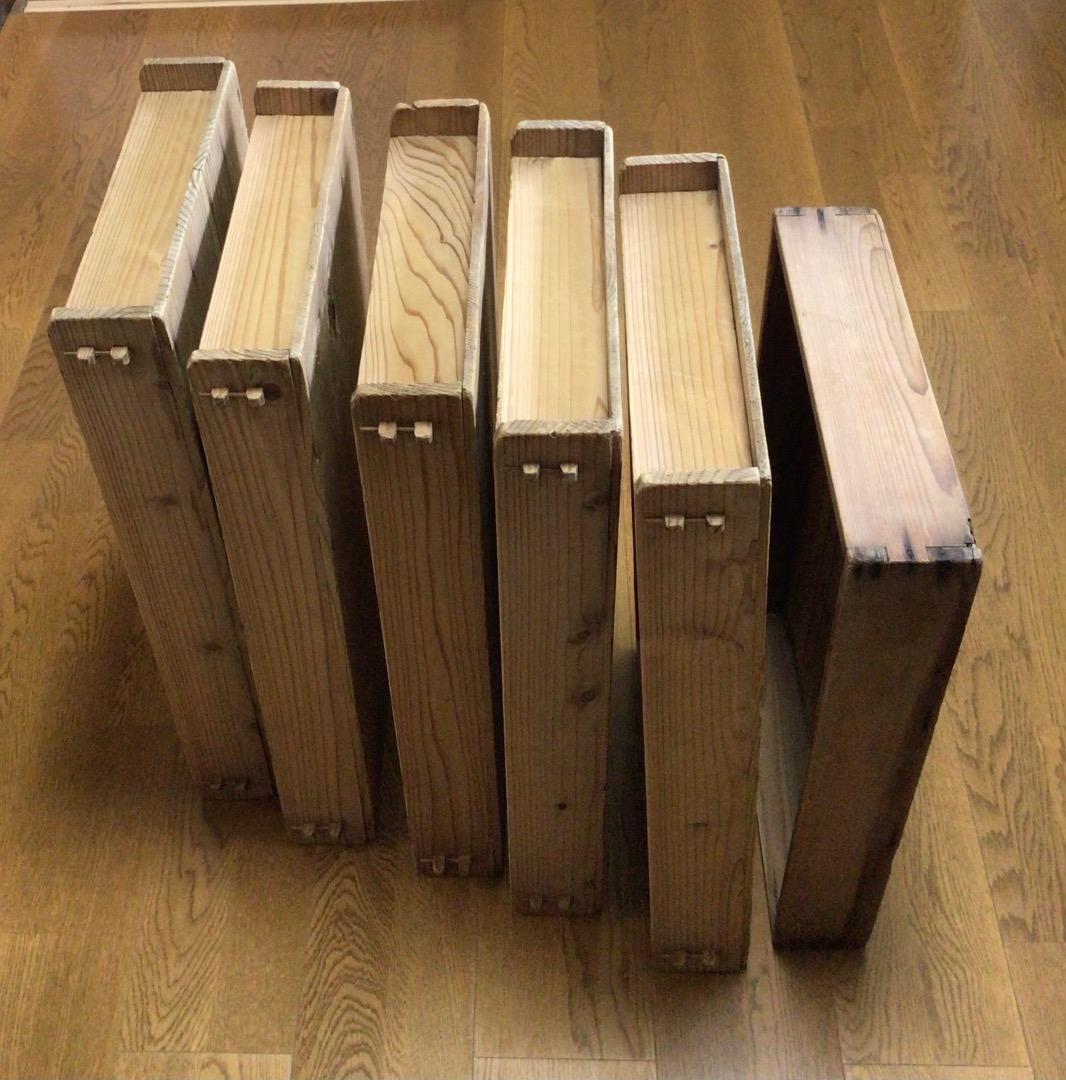 もろぶた　木箱　ばんじゅう　昭和レトロ　ふた付き