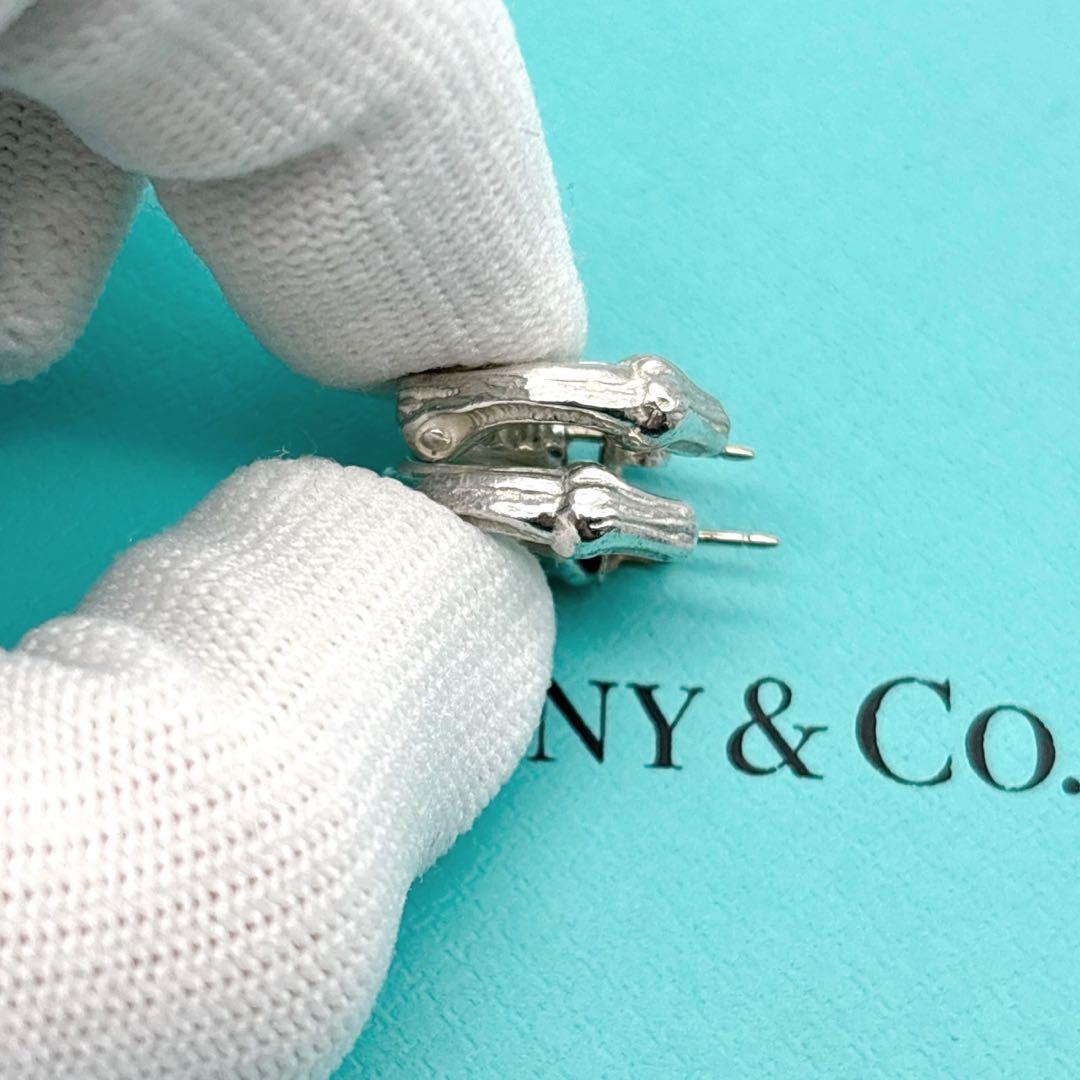 ティファニー バンブーフープピアス 両耳 ピアス シルバー925