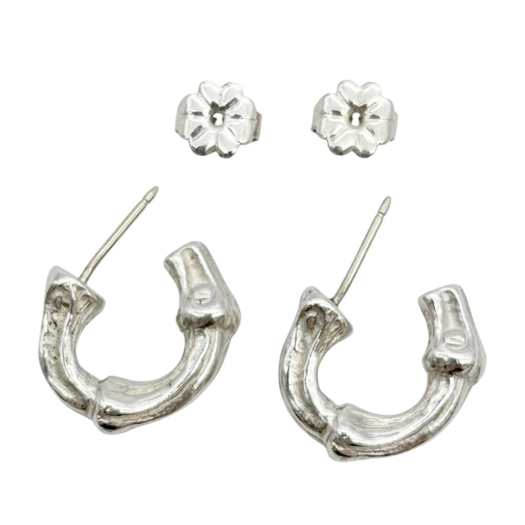 ティファニー バンブーフープピアス 両耳 ピアス シルバー925