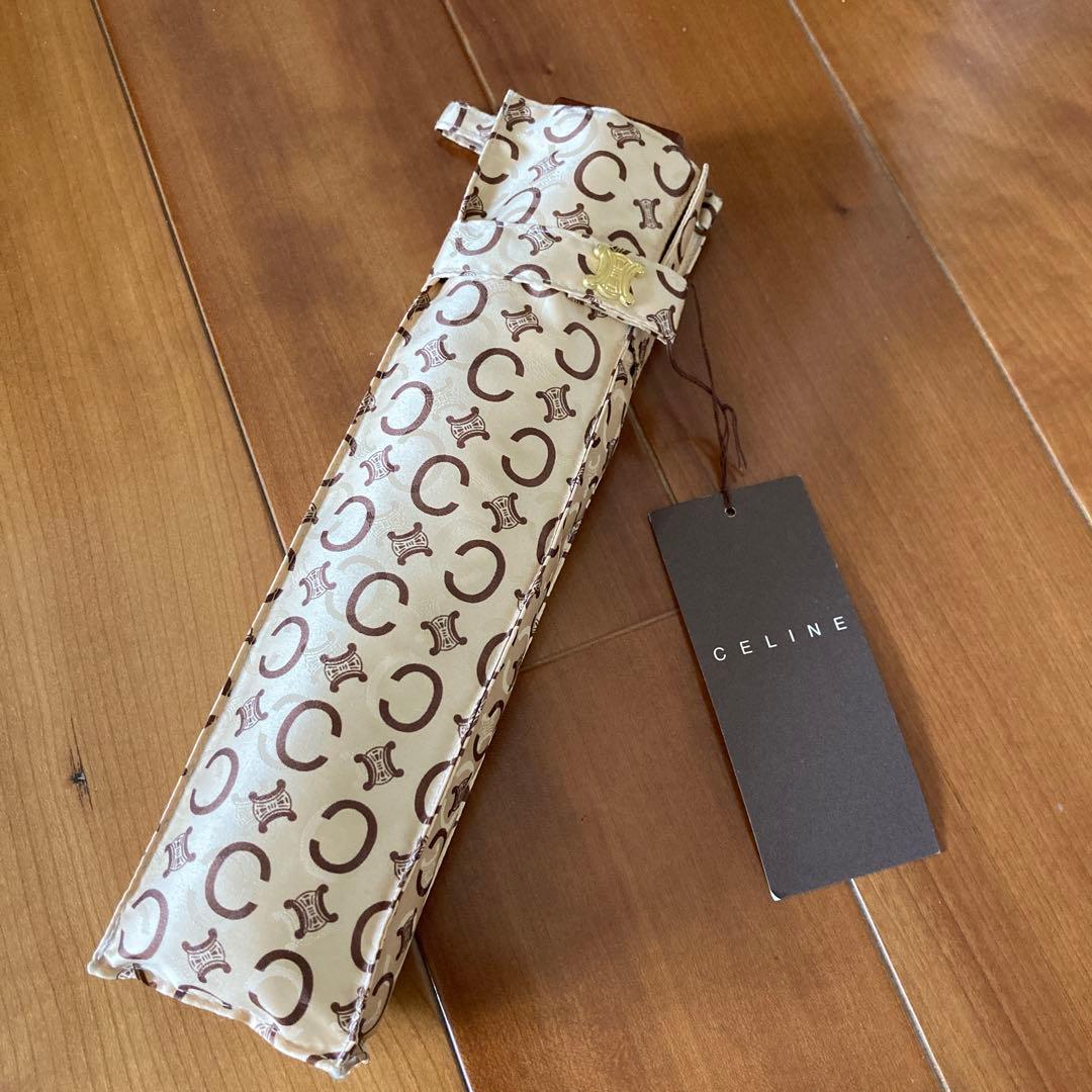 CELINE Cロゴ柄 折りたたみ傘 55cm