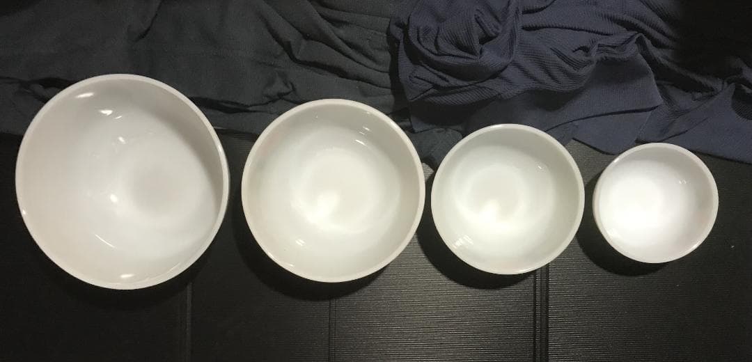 ファイヤーキング　キノコ柄　ミキシングボウル　LL,L,M,Sフルセット（美品）