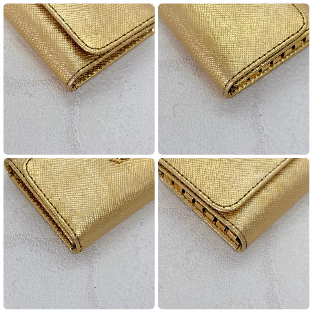 希少✨PRADA プラダ 6連 キーケース レザー ゴールド レア 美品