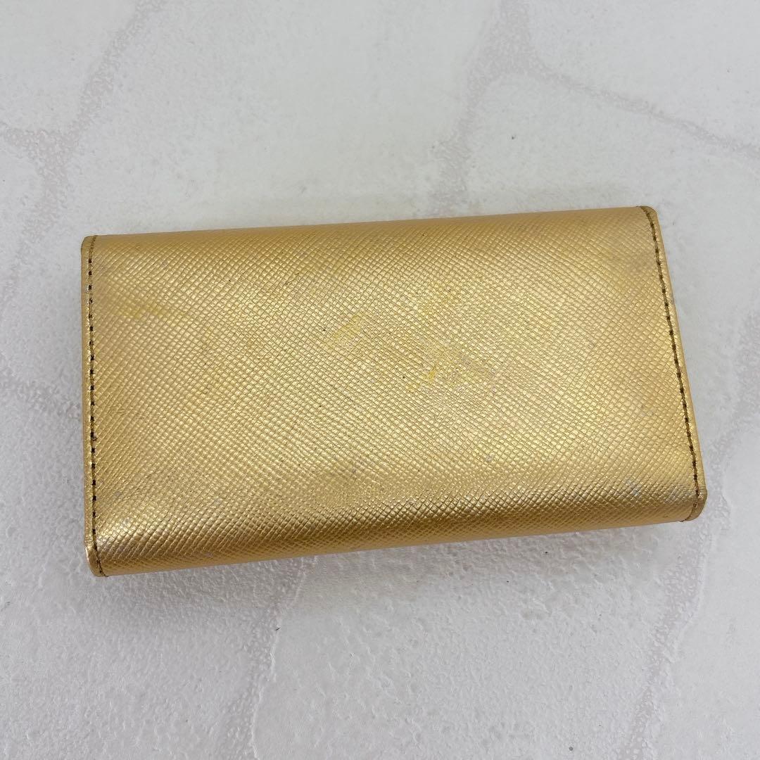希少✨PRADA プラダ 6連 キーケース レザー ゴールド レア 美品