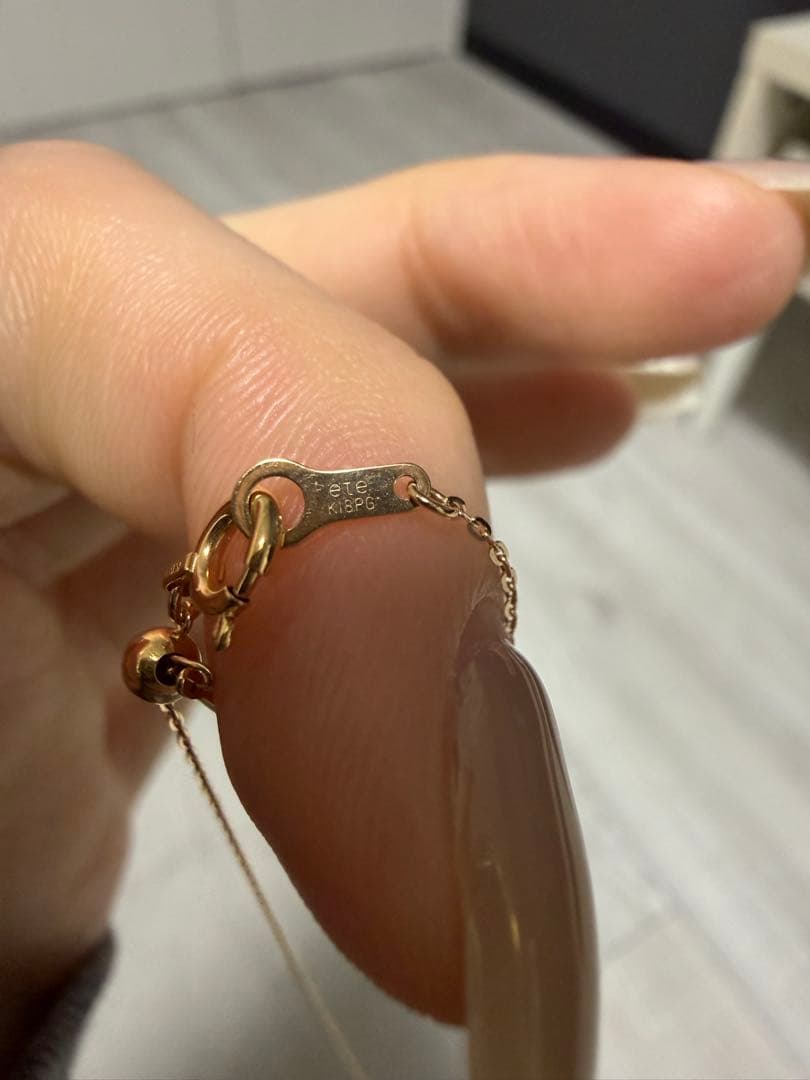 【kei様】ete ミラーカットチェーン ネックレス　ピンクゴールド